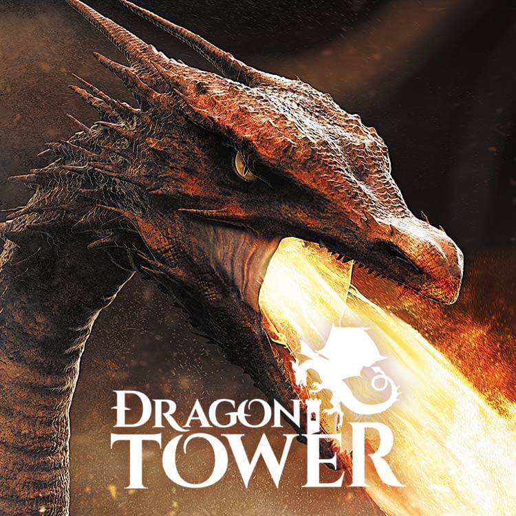 Screenshot and logo for Dragon Tower, a VR escape room with a fantasy themePicture